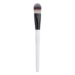Professional makeup brush closeup isolated on white background	