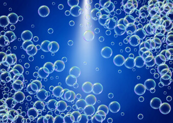 Bathtub foam. Detergent soap bubble and suds for bath. Shampoo.