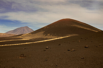 Fototapeta na wymiar line volcanic
