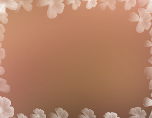 abstract background with flowers and frame