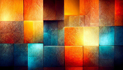 A colorful background pattern illustration made of cubes