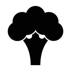 Broccoli black icon. Suitable for website, content design, poster, banner, or video editing needs