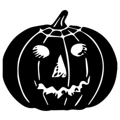 Carved Pumpkin, Jack o Lantern, Halloween, Transparent Background, PNG