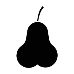 Pear black icon. Suitable for website, content design, poster, banner, or video editing needs