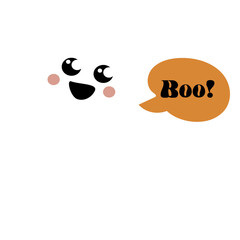 Hand drawn ghost, Boo!, Halloween, Spooky, PNG, Transparent Background