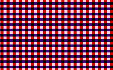 Red and violet checkered pattern background. Seamless pattern illustration background. Tablecloth pattern. Gingham illustration pattern. Plaid patterns. Retro and vintage line patterns.