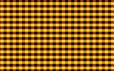 Yellow and black heckered pattern background. Seamless pattern illustration background. Tablecloth pattern. Gingham illustration pattern. Plaid patterns. Retro and vintage line patterns.