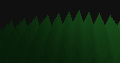 Render with green triangles on black