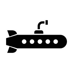 Submarine black icon. Suitable for website, content design, poster, banner, or video editing needs