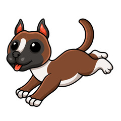 Cute little boxer dog cartoon