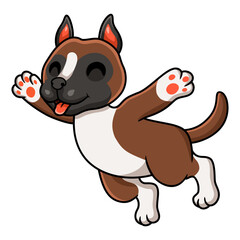 Cute little boxer dog cartoon