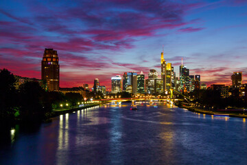 Frankfurt am Main Skyline Nacht