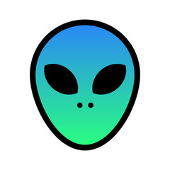 Alien icon with gradient color.