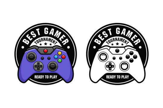 Best gamer tournament joystick controller design logo