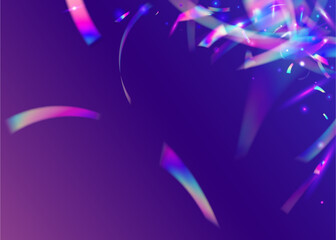 Iridescent Effect. Digital Art. Bokeh Texture. Birthday Glitter. Blue Party Background. Metal Flyer. Blur Festival Gradient. Crystal Foil. Purple Iridescent Effect