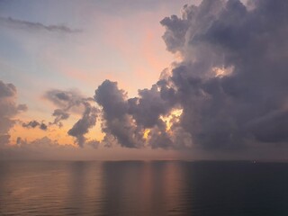 sunset over the river