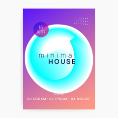 Club Party. Graphic Pattern For Brochure Template. Linear Glitch For Presentation. Wave Disco Fest. House And Carnival Shape. Turquoise And White Club Party