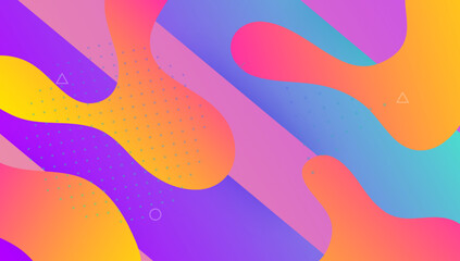 Liquid Shape. Spectrum Magazine. Digital Shapes. Art Fluid Flyer. Plastic Frame. Color Landing Page. Blue Vibrant Background. Gradient Design. Violet Liquid Shape