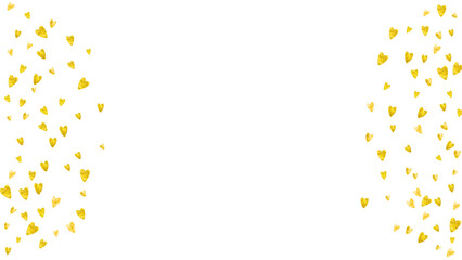 St Valentine Sale Card. Beautiful Banner For Woman. Fashion Frame. Yellow Retro Painting. Modern Concept For Celebration. Gold Special Border. Golden St Valentine Sale Card.