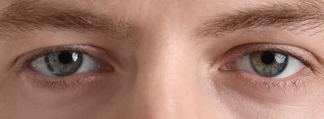 Man with beautiful eyes, closeup