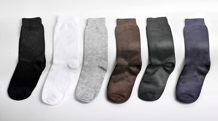 socks for men isolated on white background
