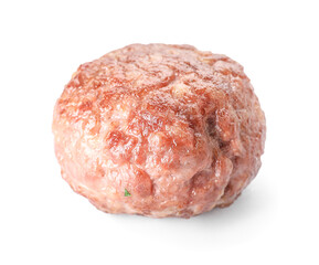 Tasty meat ball on white background