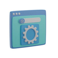 3D Website Optimization Illustration