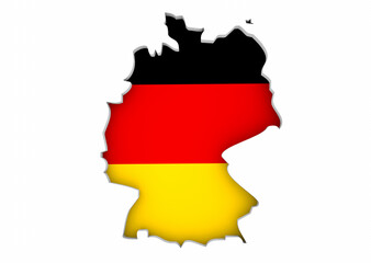 Germany Map Flag Background National Pride 3d Illustration