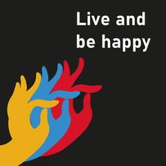 poster live and be happy