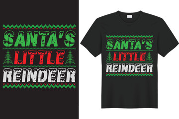 Santa’s Little Reindeer t shirt design concept