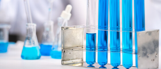 Health care researchers working in life science laboratory, medical science technology research work for test a vaccine, coronavirus covid-19 vaccine protection cure treatment