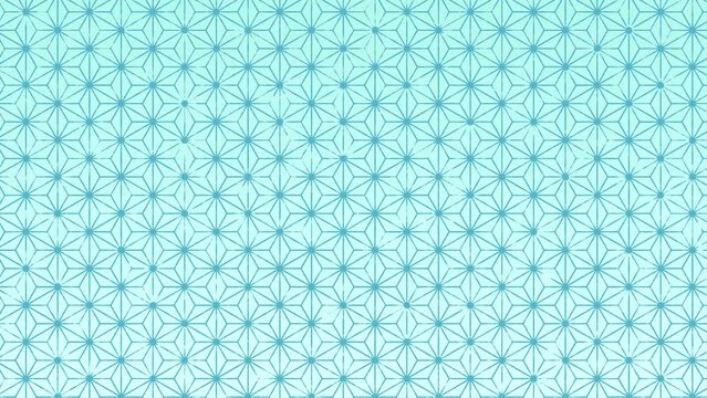 Light blue motion background with a traditional Japanese flower pattern