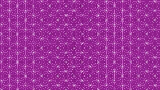 Purple motion background with a traditional Japanese flower pattern