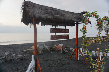 Morning vibes at pantai Cemara in banyuwangi, East Java, Indonesia.