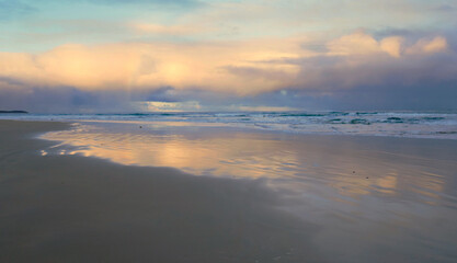 Fototapeta na wymiar secluded Anglesea beach at sundown in Victoria, Australia.