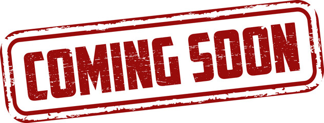 Coming soon grunge rubber stamp