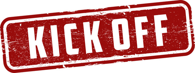 Kick off grunge rubber stamp png