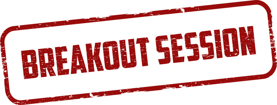 Breakout session grunge rubber stamp png