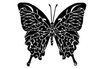 beautiful Black butterfly Tattoo vector