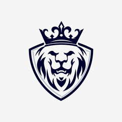 Fototapeta premium wild king lion vector logo