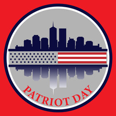 Patriot day label. Suitable for sticker, logo, etc