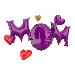 Text mothers day for composition 3d render