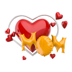 Text mothers day for composition 3d render