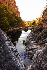 Fototapeta na wymiar river in canyon in the mountains