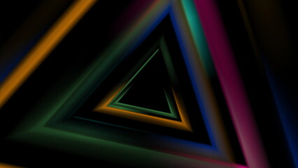Fototapeta premium Colorful triangles abstract tech futuristic background