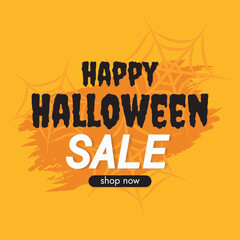 halloween promotion halloween sale background design vector