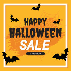 halloween promotion halloween sale background design vector