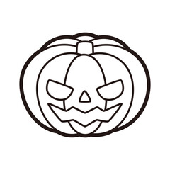 ハロウィン  かぼちゃ ジャックオランタン ぬりえ