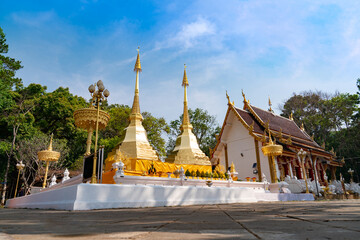 Wat Phra That Doi Tung Buddhist Temple and environment, a famous Temple and Buddhism place. It's...