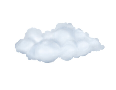 realistic watercolor cloud isolated on transparency background ep02